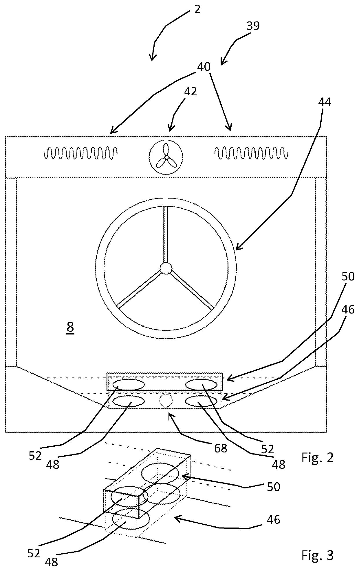 System comprising a self-cleaning oven, and method for cleaning a self-cleaning oven