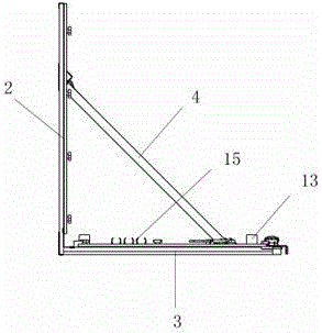 L-shaped flood control wall structure and flood control wall group