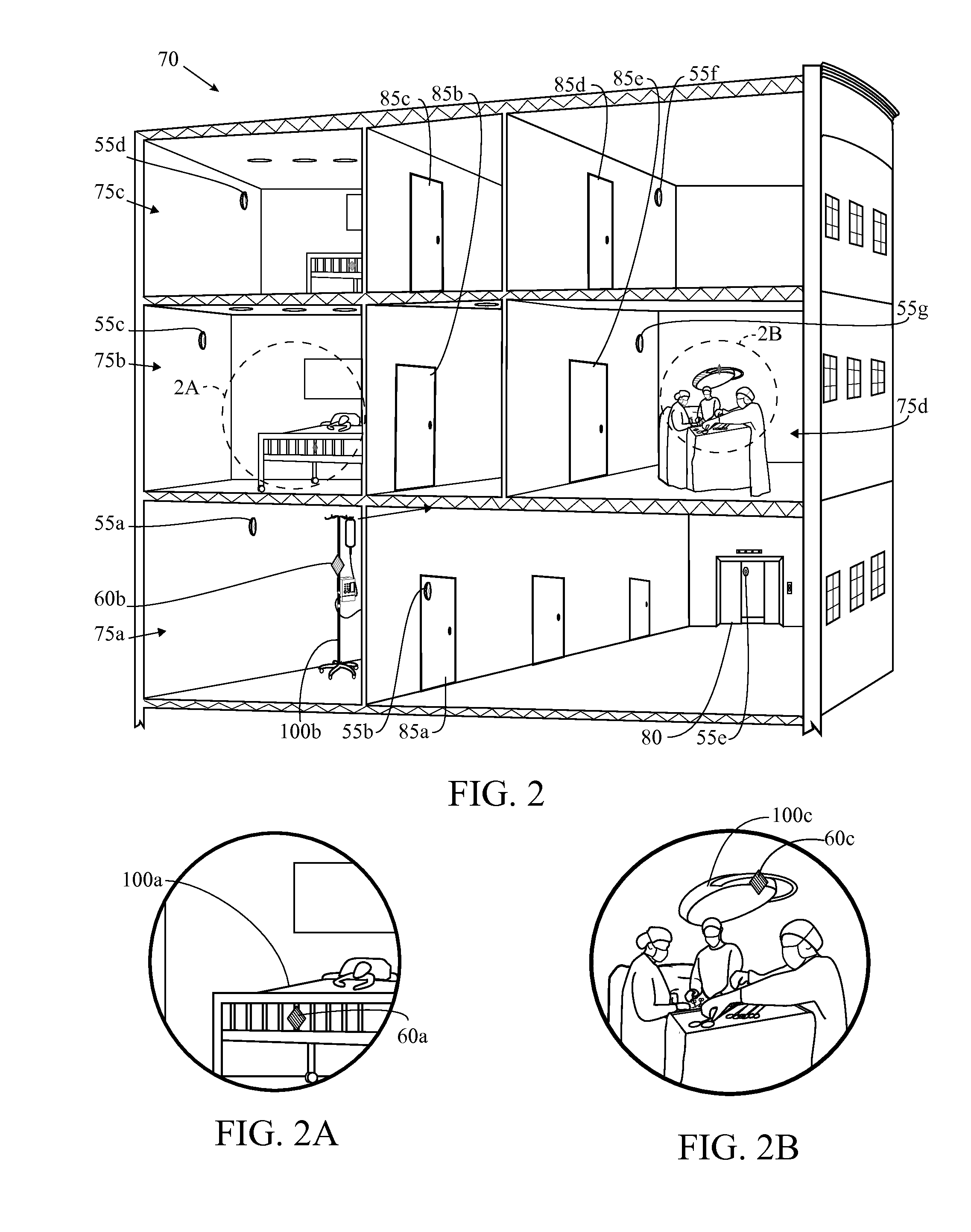 Wireless tracking system and method utilizing multiple location algorithms