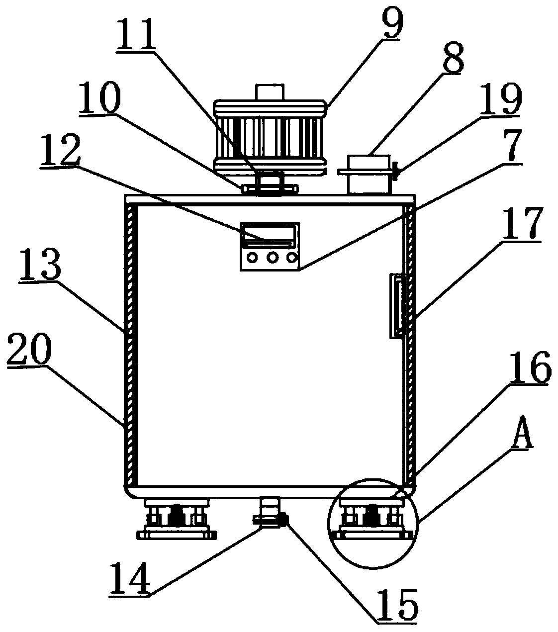 Movable carbon dioxide storage tank used for coal mine