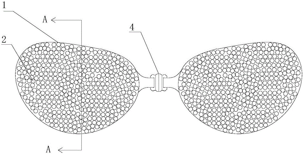 Manufacturing process of mould cups for invisible brassiere and invisible brassiere