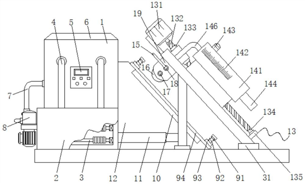 High-light-fastness flame-retardant veneer processing device and high-light-fastness flame-retardant veneer processing process