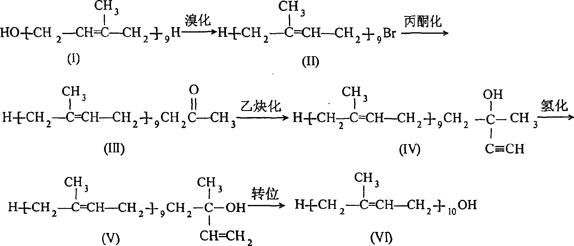 Art for synthesizing acetylide of coenzyme Q10 intermediate