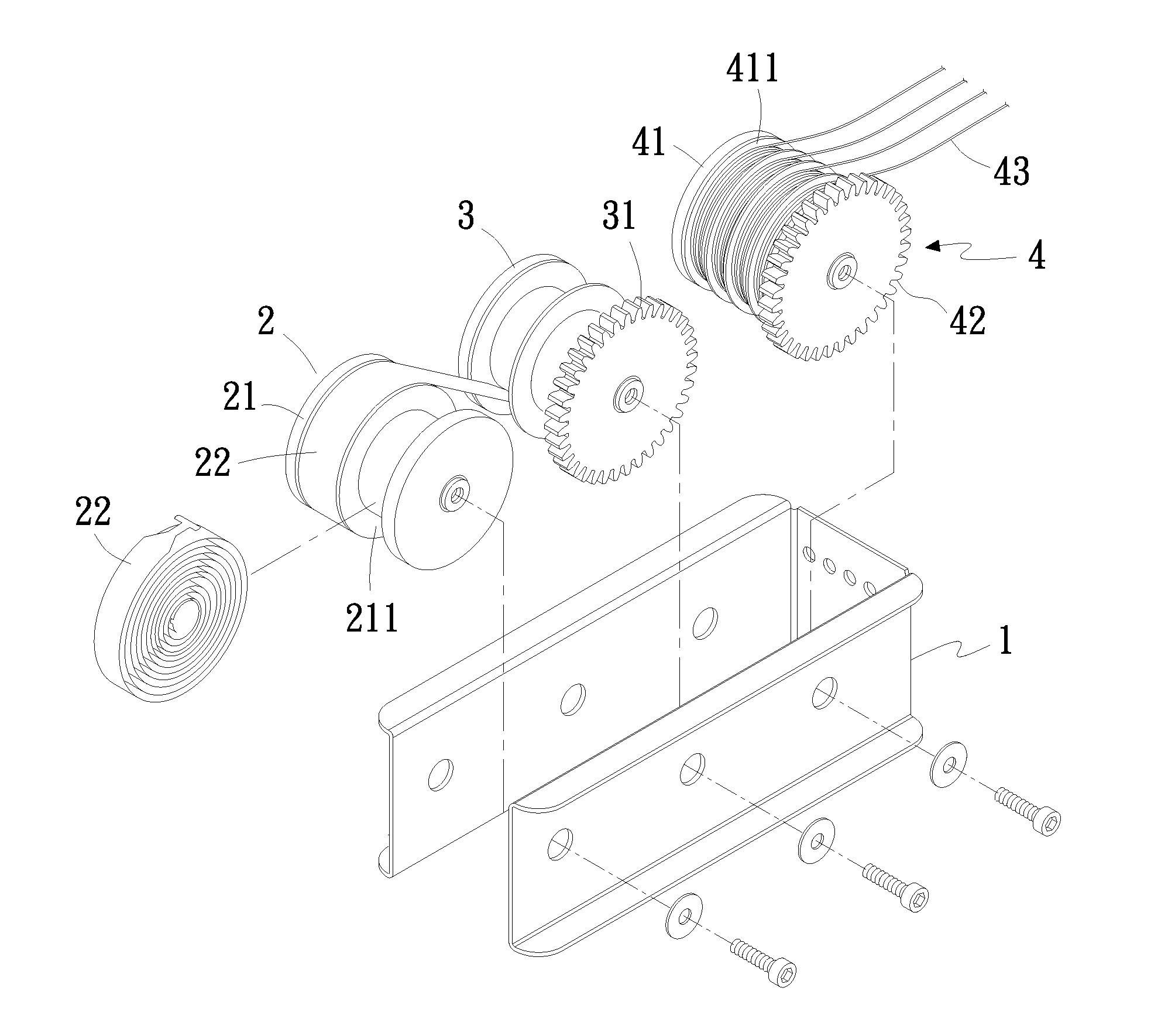 Limiting mechanism for lifting and lowering blind