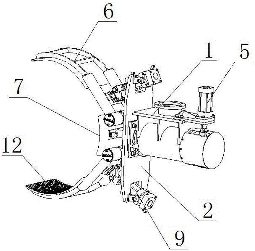 Solid tire carrying manipulator and tire transfer device with same