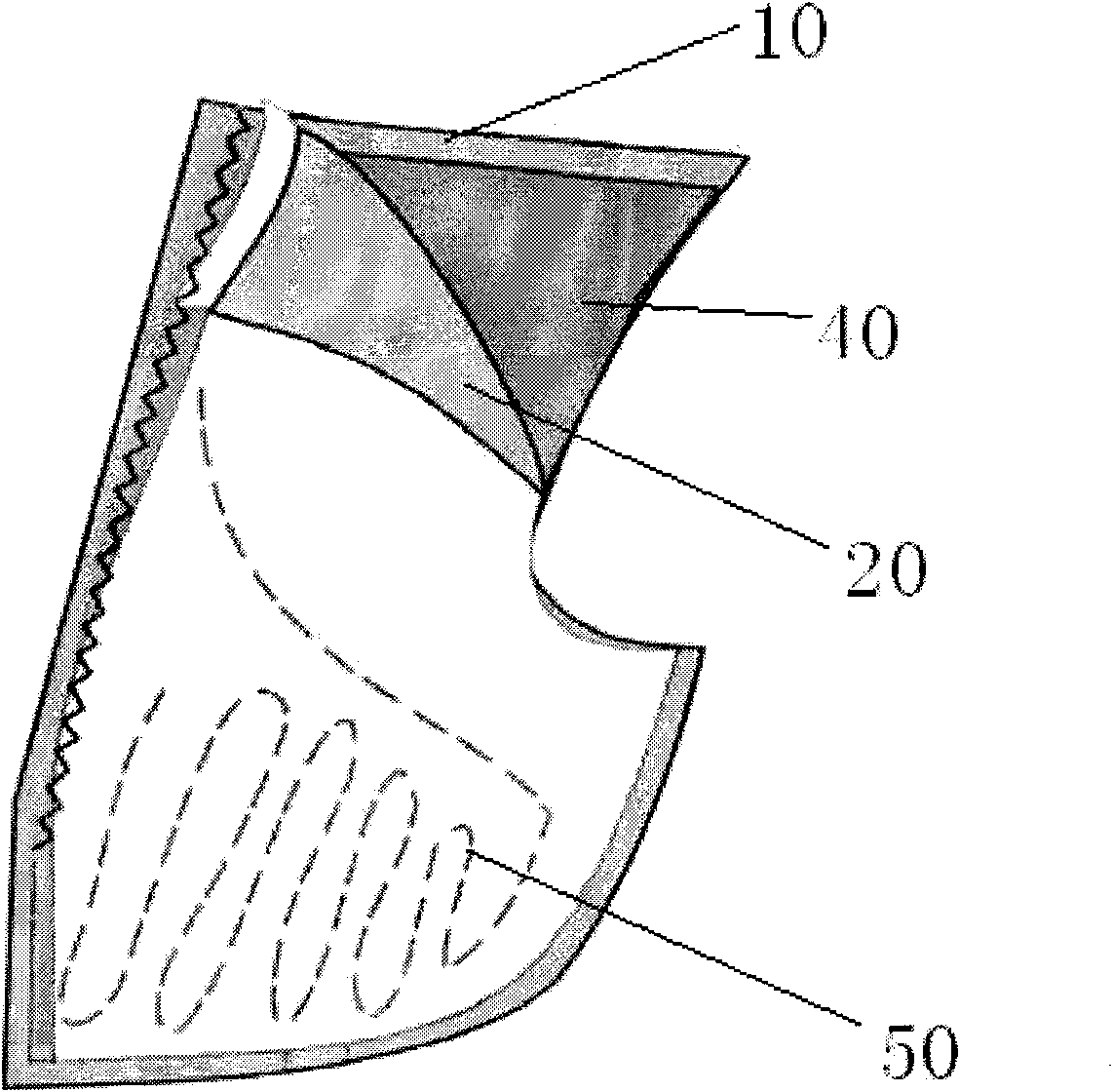 Chest piece of western-style clothes, manufacturing method thereof and manufacturing method of western-style clothes