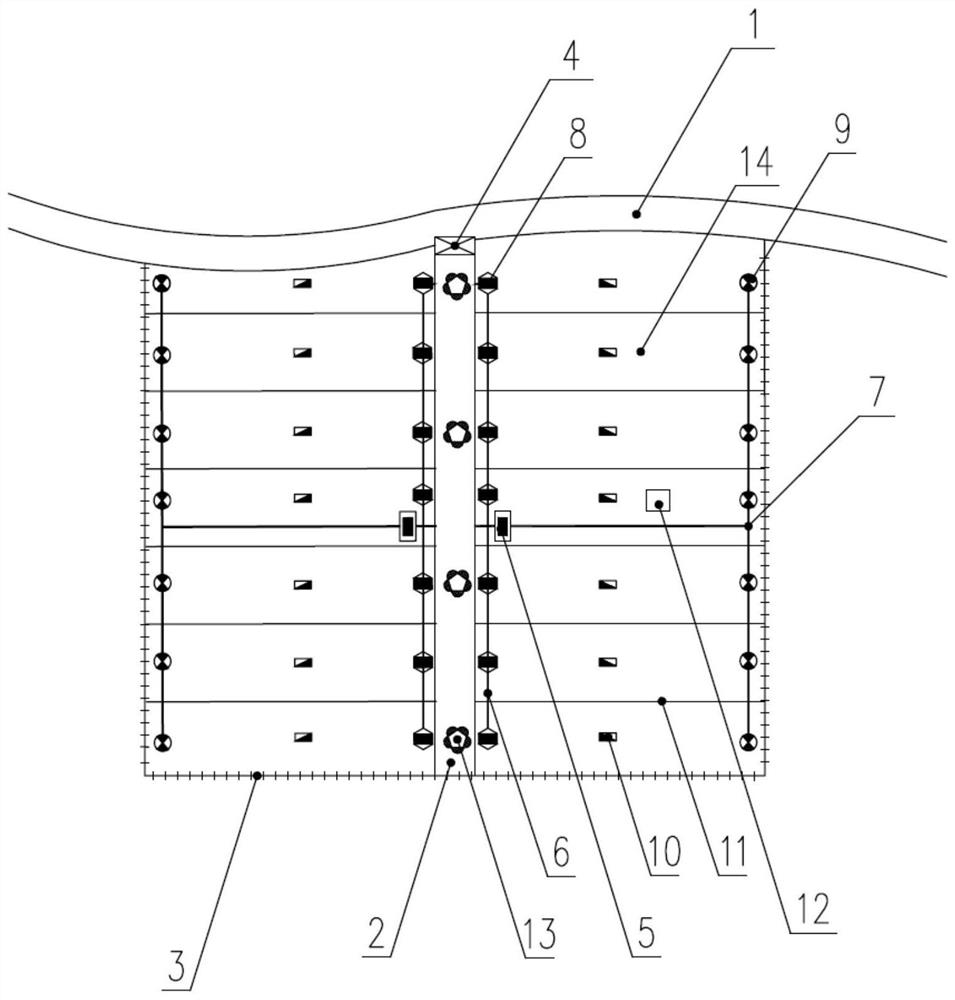 Polder area water circulation rice field non-point source pollution treatment system