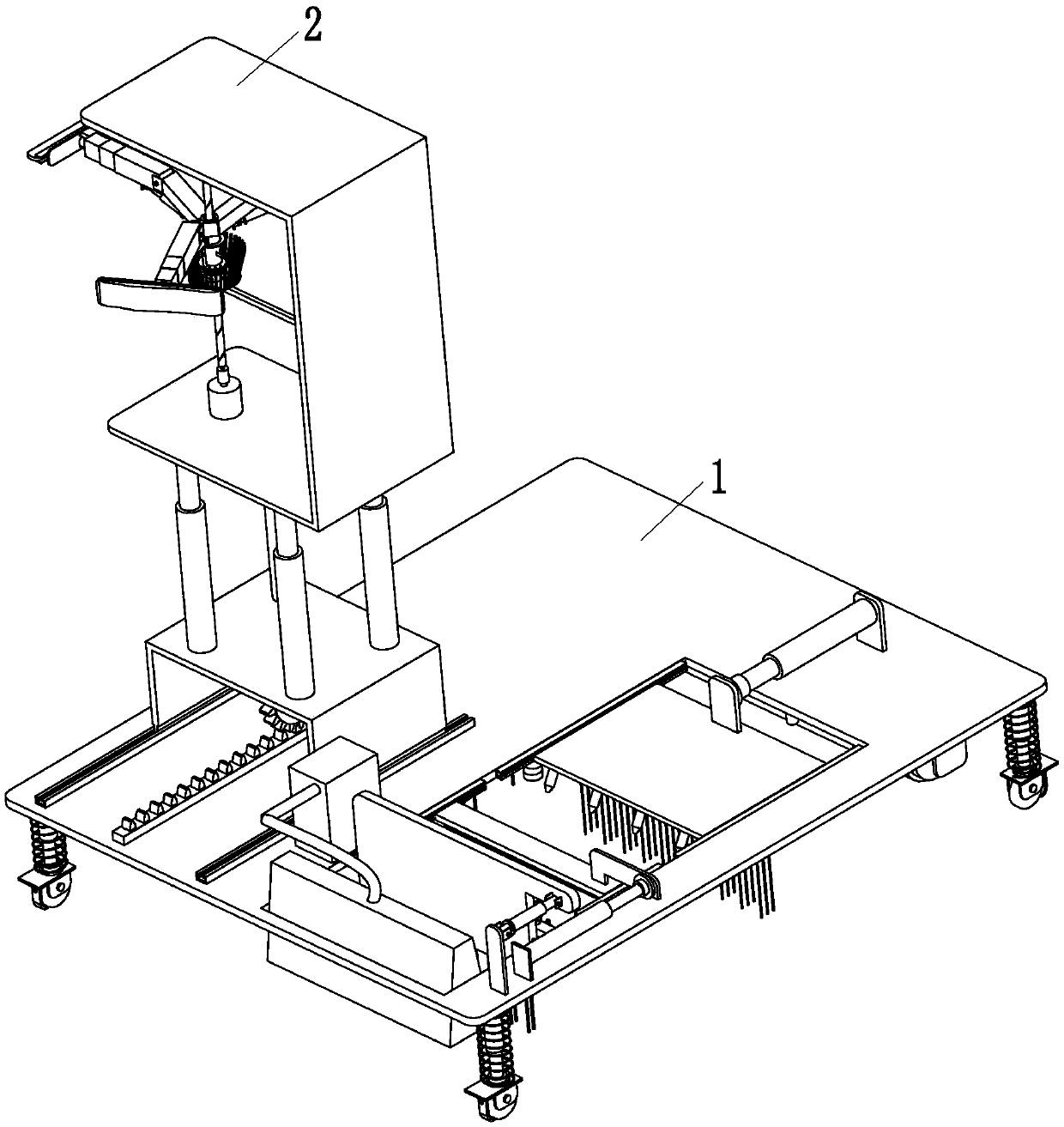 Intelligent scrubbing machine used for high-speed trains and bullet trains