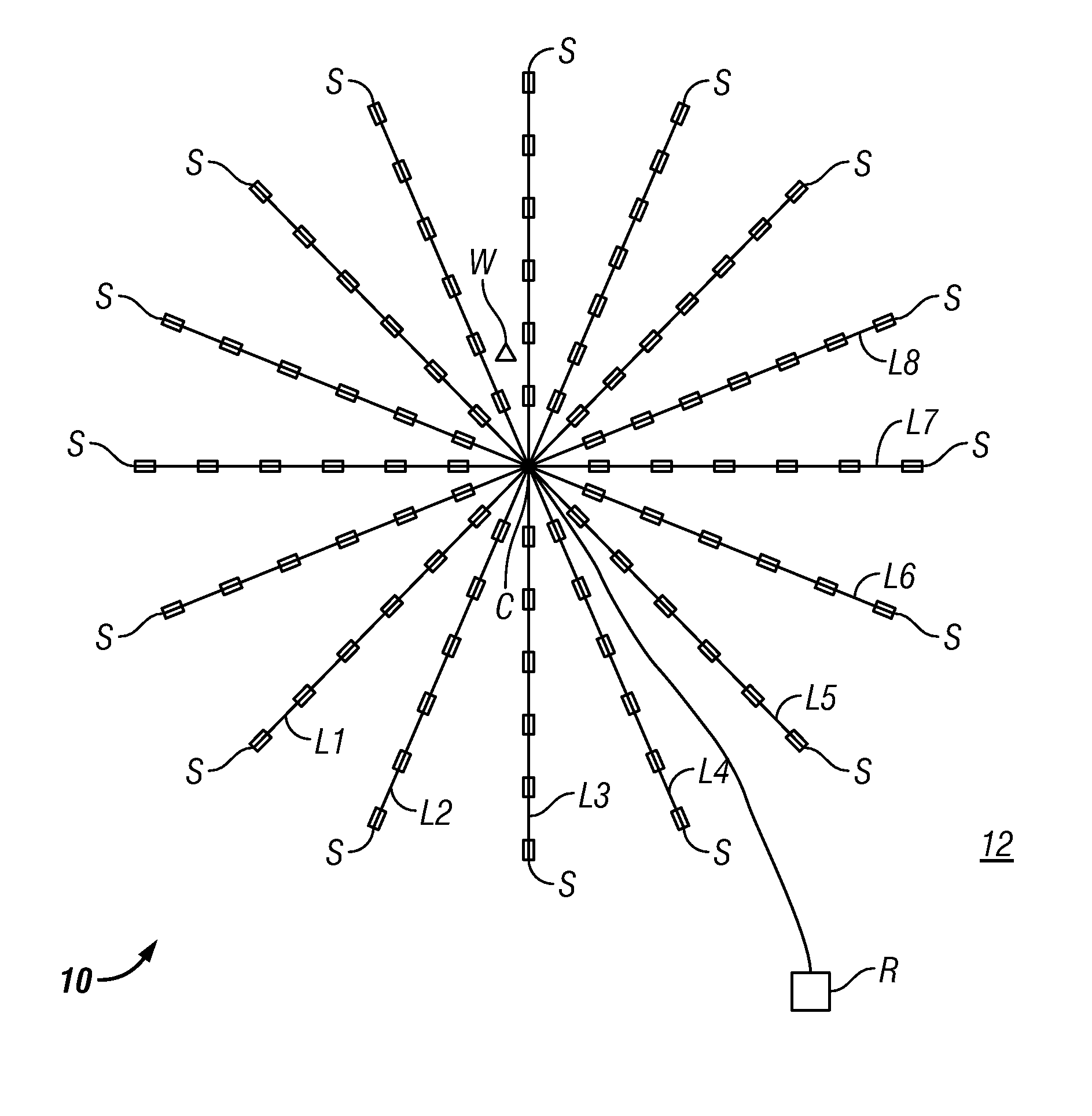 Method for acoustic imaging of the earth's subsurface using a fixed position sensor array and beam steering