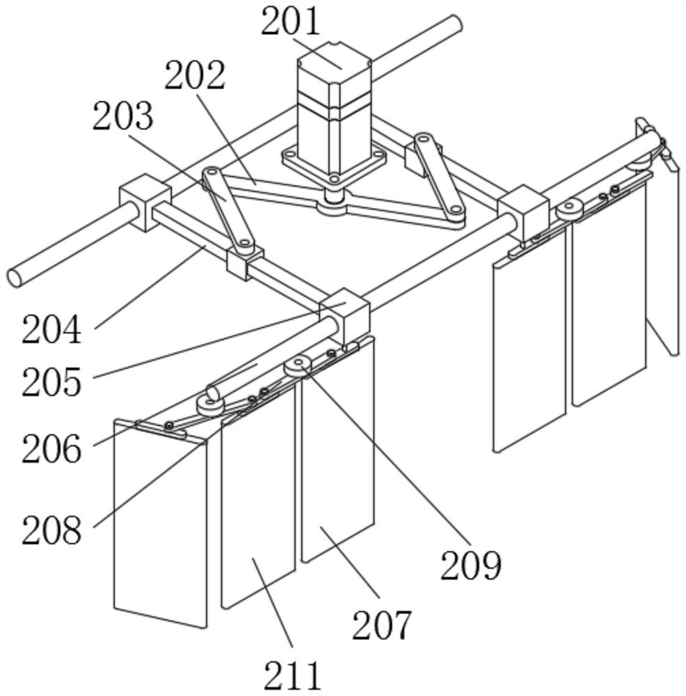 A distribution box with a cable clamping mechanism