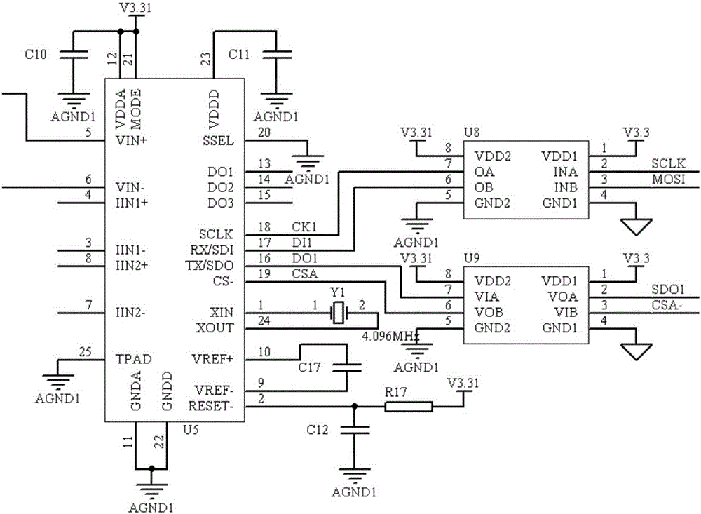 High voltage alternating signal acquisition system