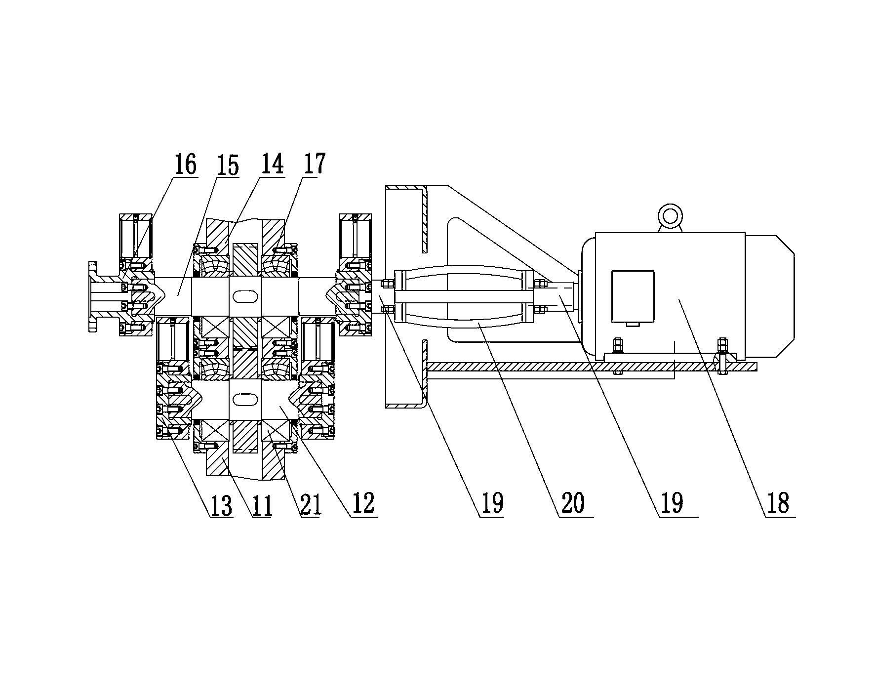 Adjustable vibrating mechanism of iron alloy granule-casting machine