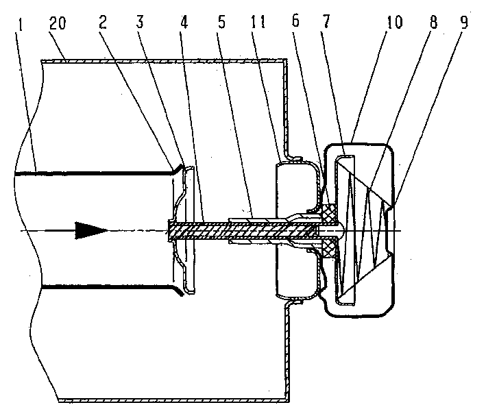 Silencer with variable damp characteristics