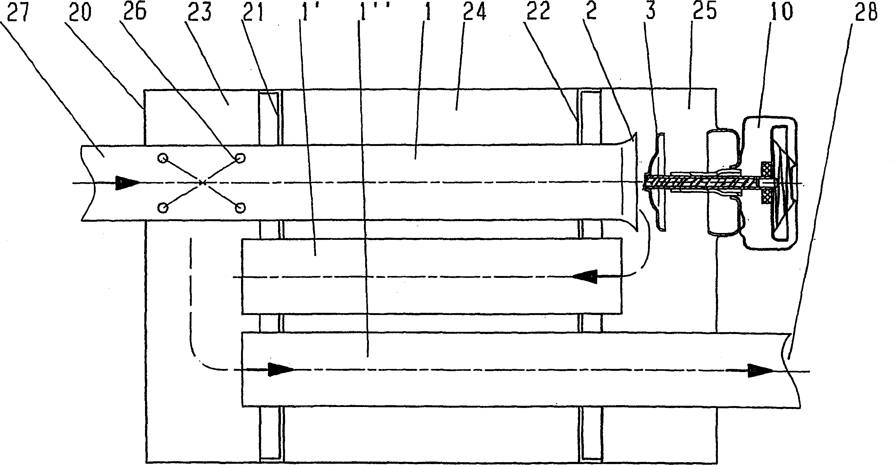 Silencer with variable damp characteristics