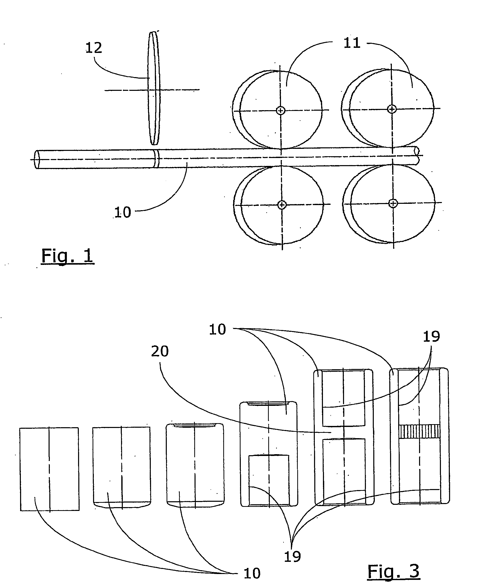 Methods for the cold extrusion of metallic elements with dead or through holes and plant for carrying out said methods