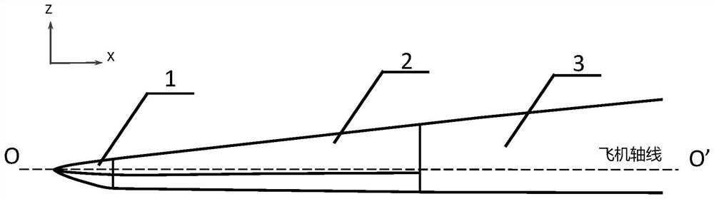 Generalized mute cone aerodynamic layout configuration for supersonic civil aircraft