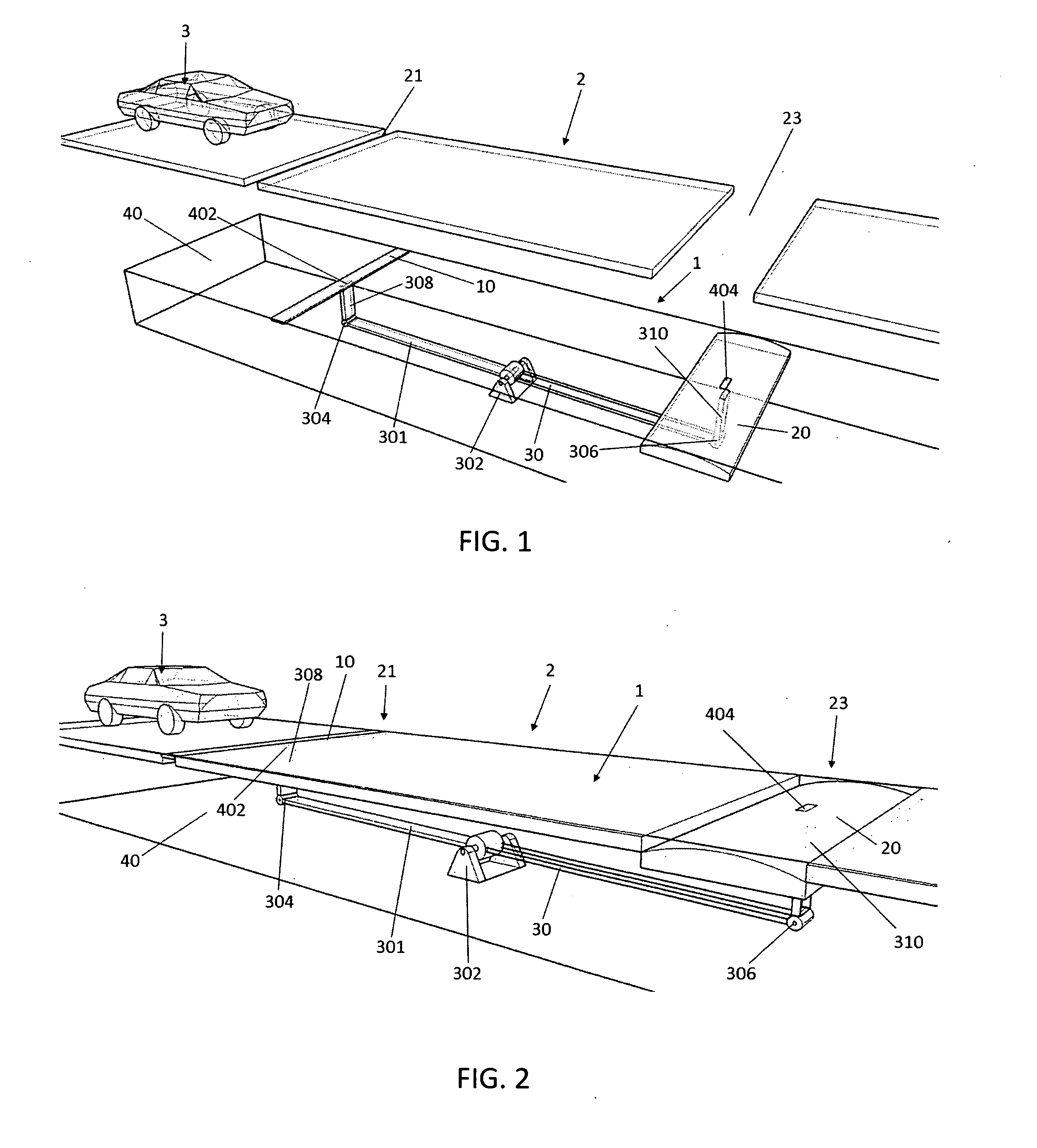 Retractable speed bump