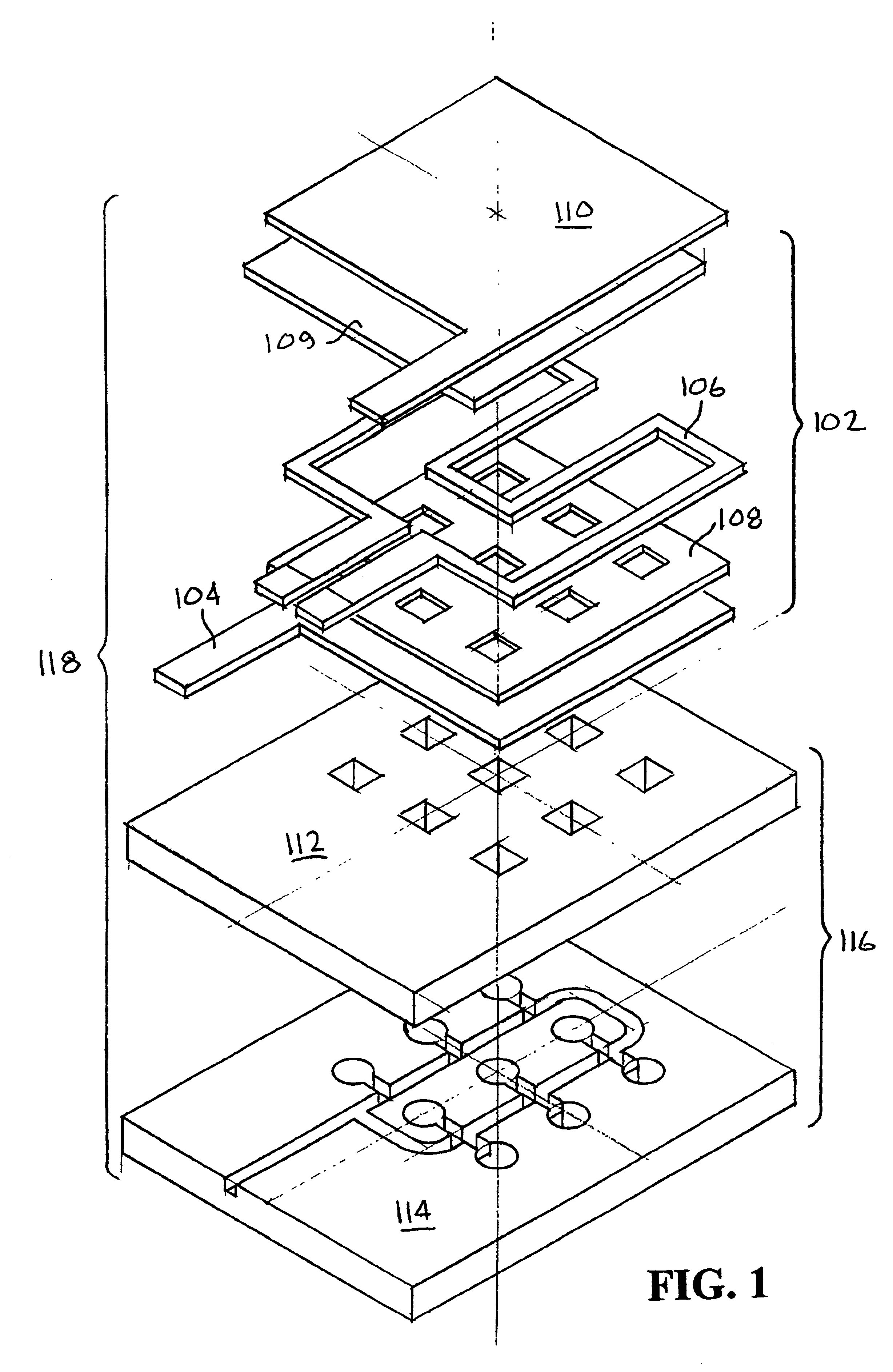 Microfluidic fuel cell systems with embedded materials and structures and method thereof