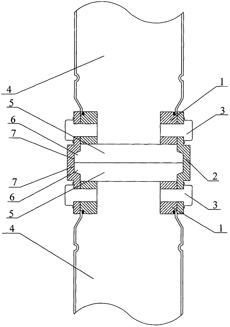 Preformed pile connecting structure