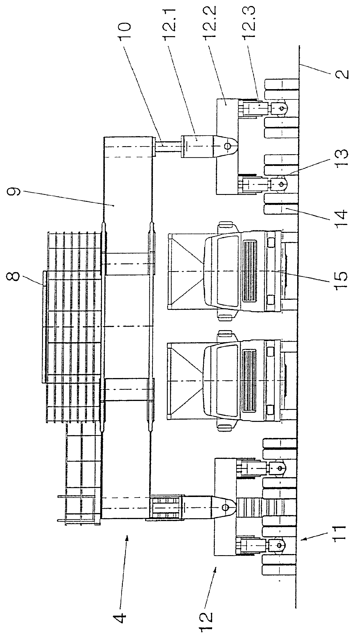 Mobile harbor crane for the combined handling of containers and bulk materials