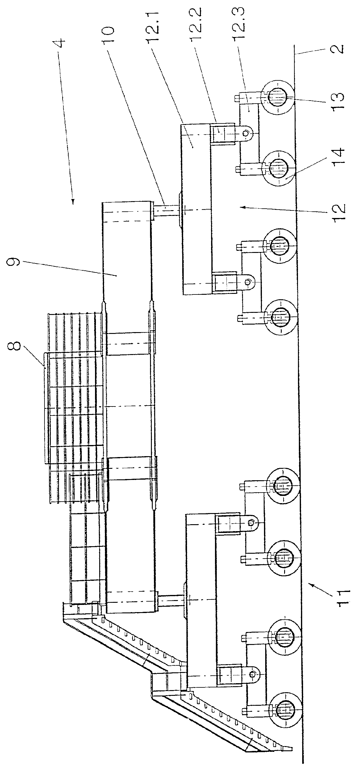 Mobile harbor crane for the combined handling of containers and bulk materials