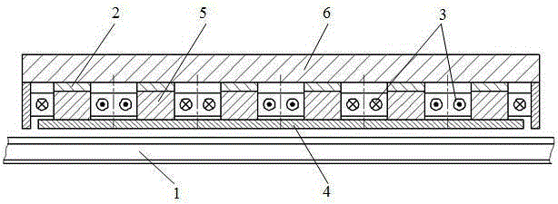 Hybrid braking excitation structure for maglev train