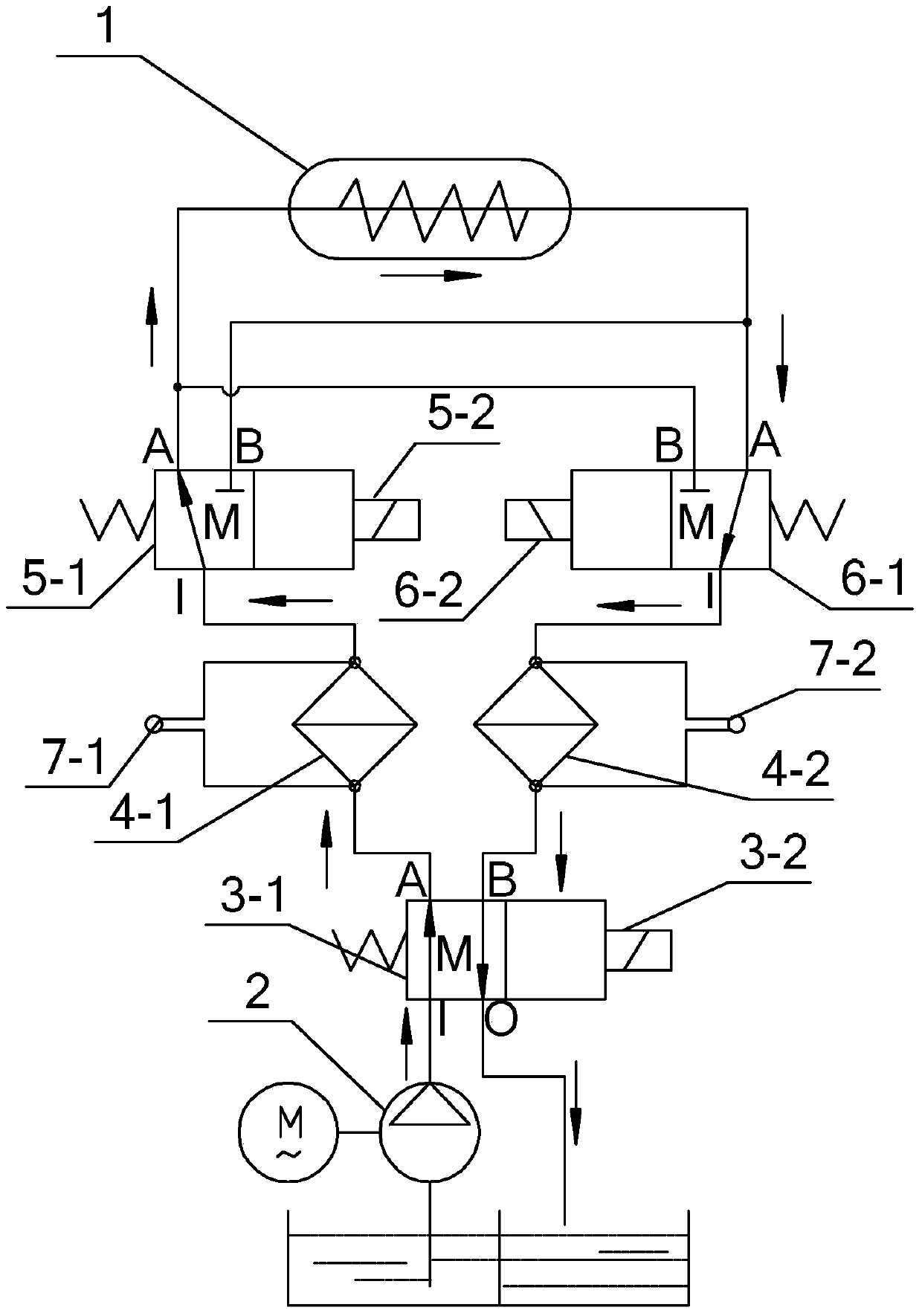 Sewage filtering system and method suitable for water source heat pump air-conditioning unit