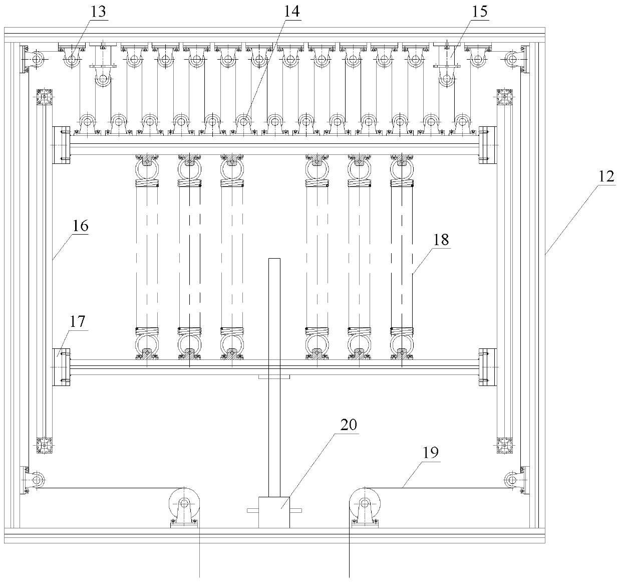 Water surface aircraft seakeeping test constant force unloading device and method