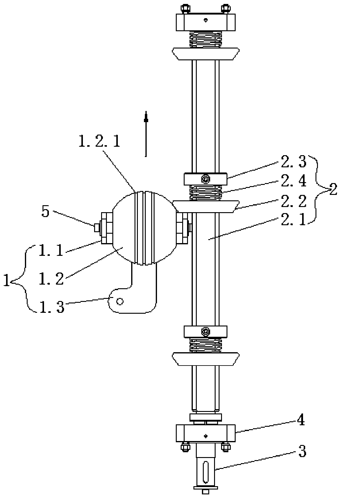 Deflection ball conveying mechanism