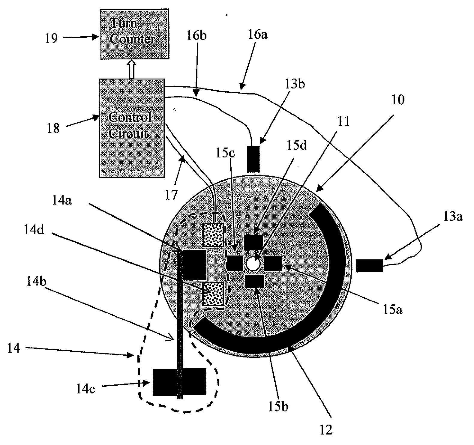 Apparatus and method for measuring displacements of displaceable members