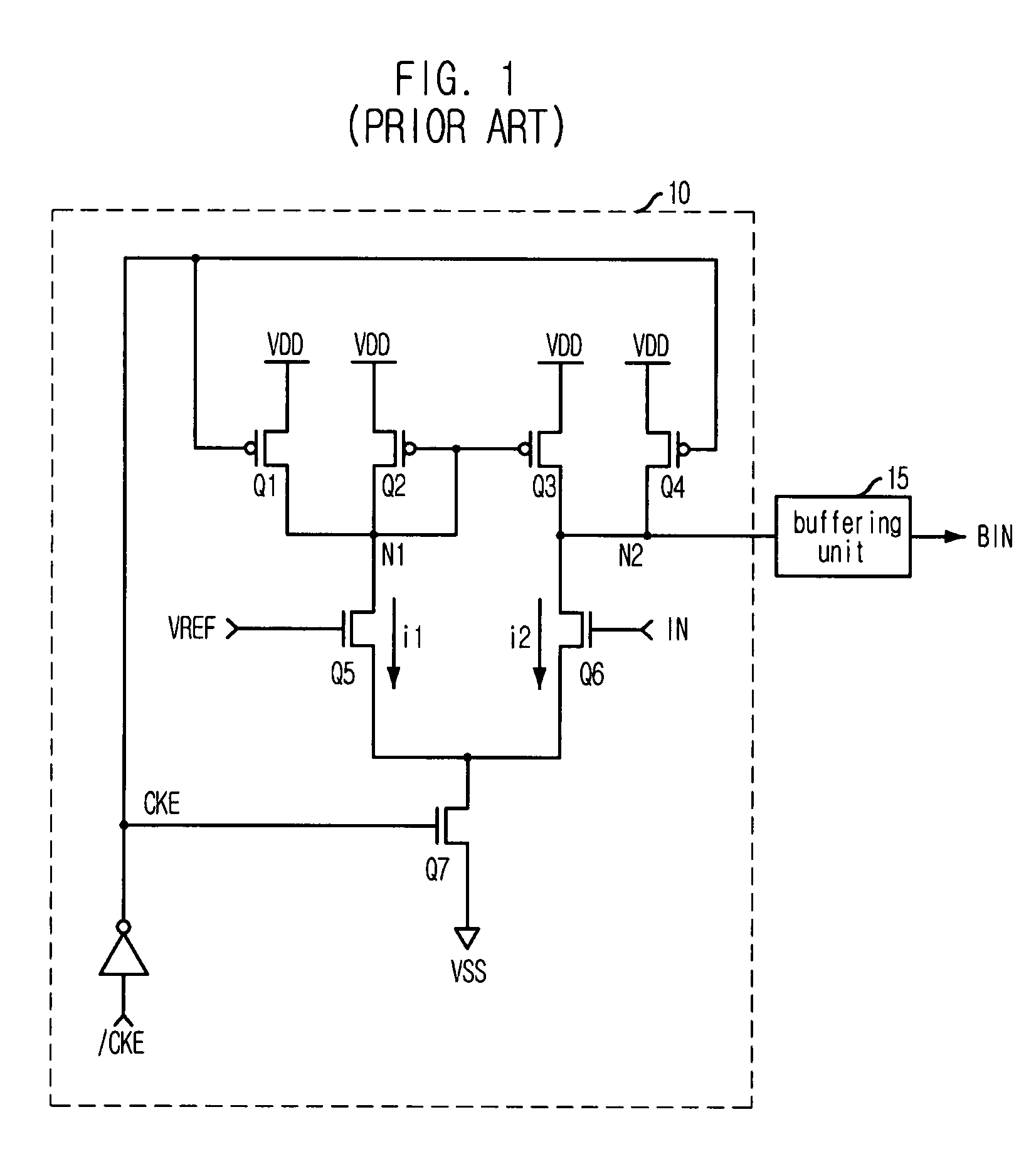 Data input buffer in semiconductor device