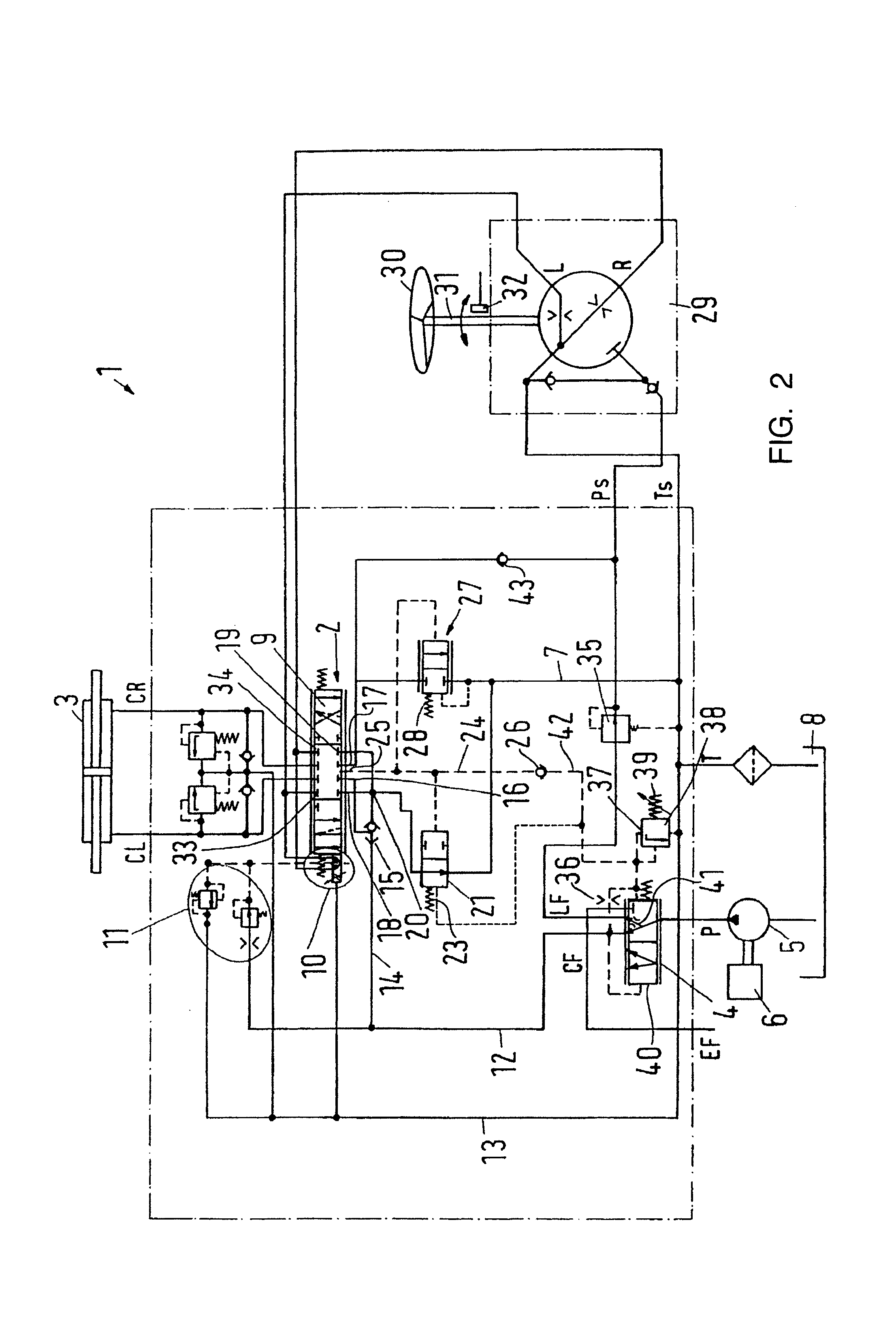 Hydraulic steering arrangement