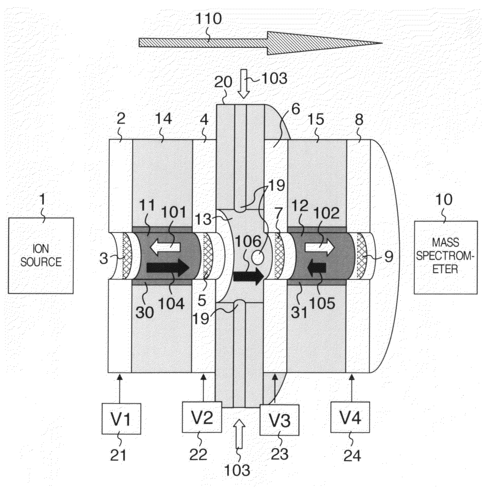 Ion mobility spectrometer and ion-mobility-spectrometry/mass-spectrometry hybrid spectrometer