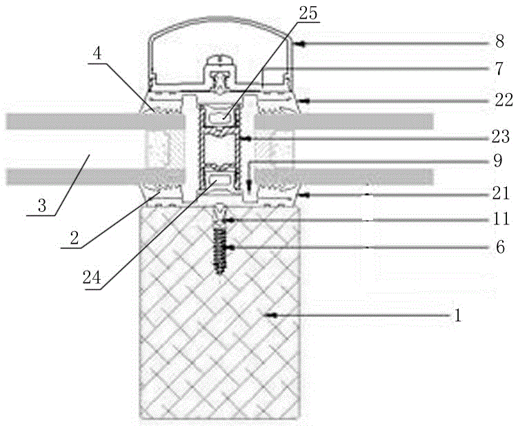 A vertical or horizontal component assembly structure of an aluminum-clad wood sun room