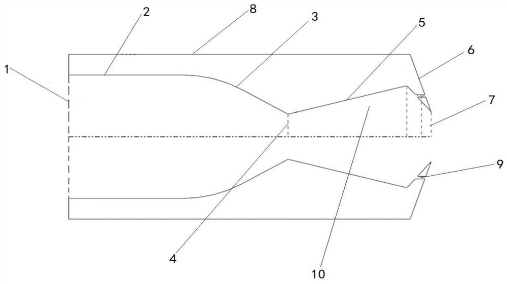 Throat offset type pneumatic thrust vectoring nozzle with orifice jet