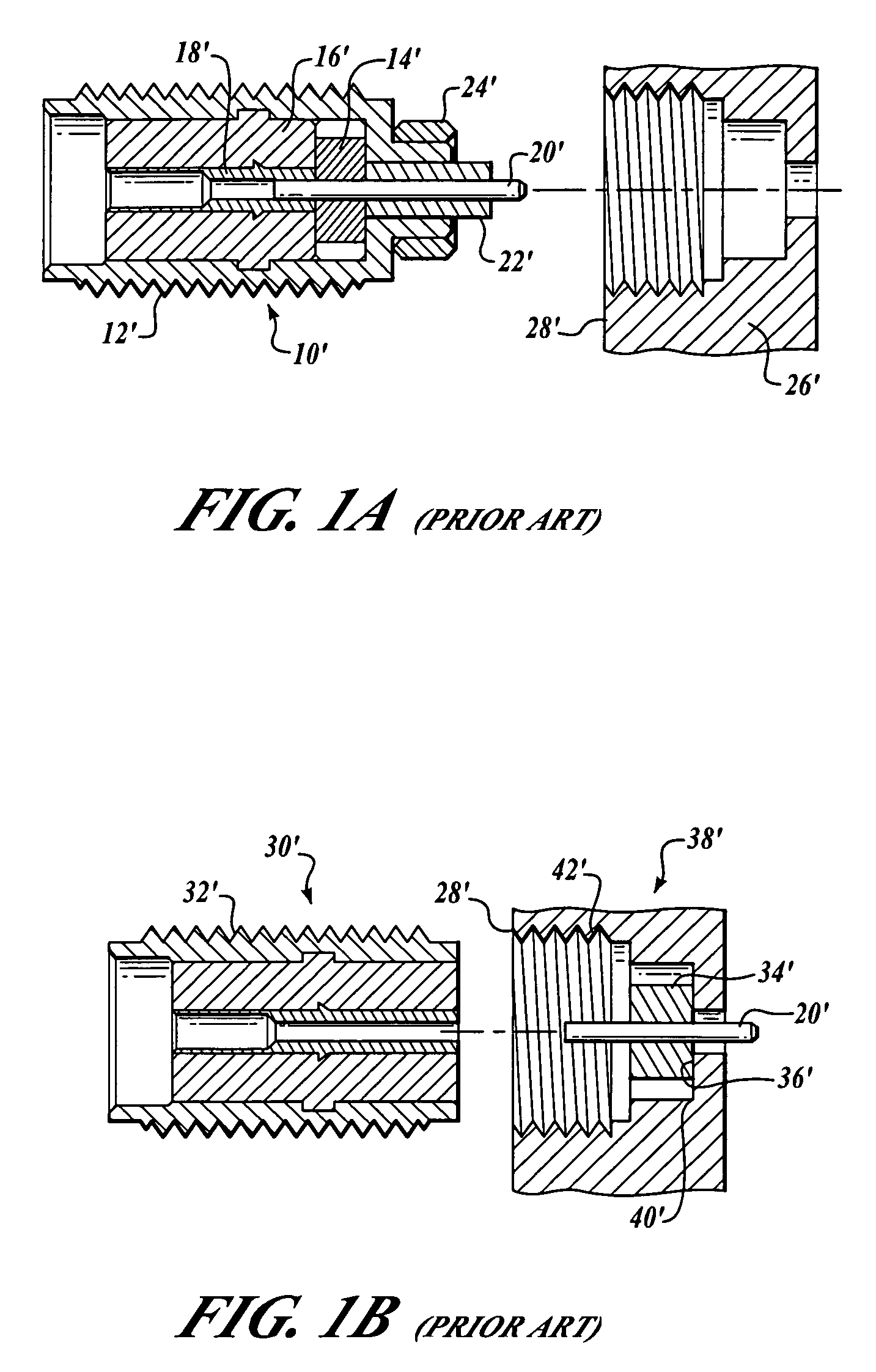 RF connectors having ground springs