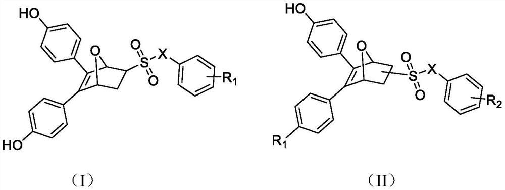 Oxygen-bridged bicyclo-[2.2. 1]-heptene compounds containing different covalent warhead structures and preparation and application thereof