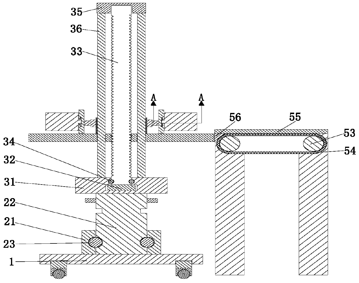 Quantitative stacking treatment machine used after woven bag forming