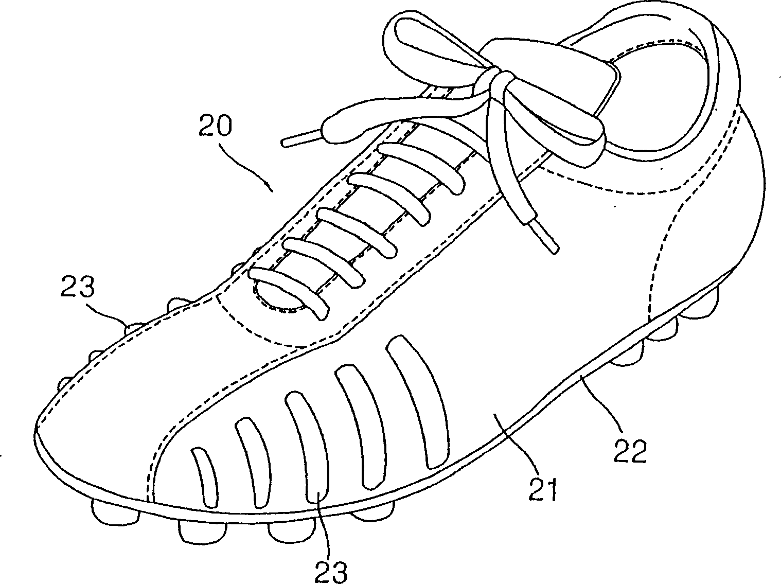 Soccer shoe with improved spinning povver and speed