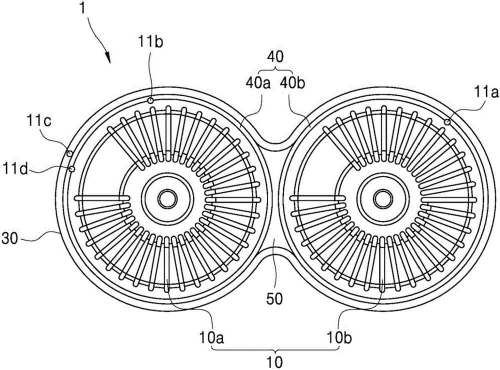 Inductor assembly for obc of electric vehicle