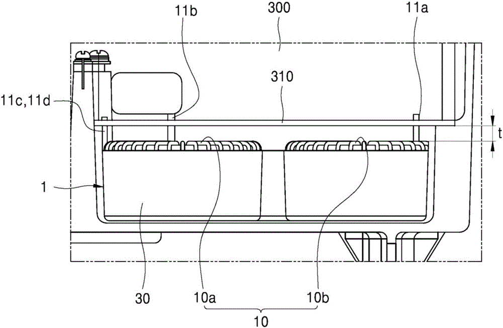 Inductor assembly for obc of electric vehicle