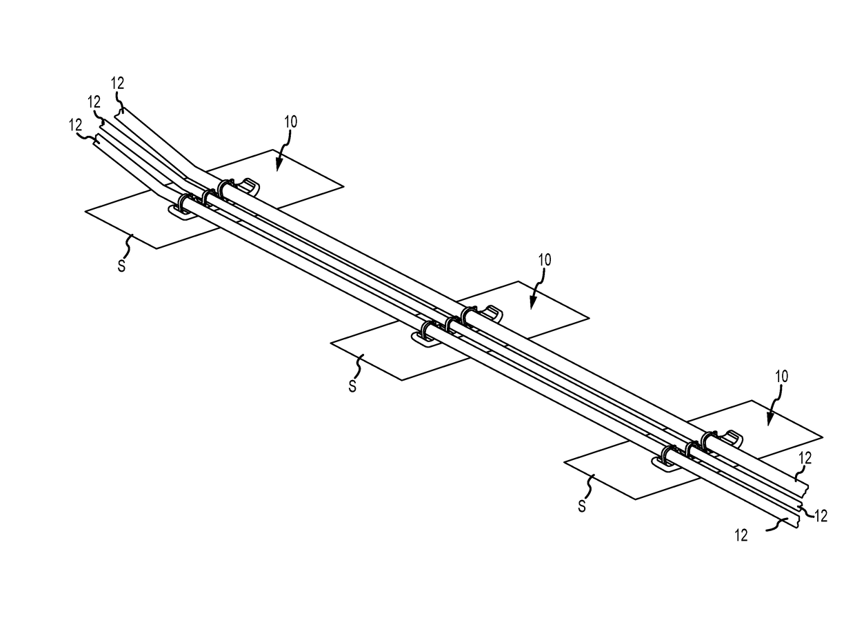 Interior channel cable and tube management bracket