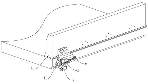 Reinforcing device for steel fiber reinforced concrete bridge