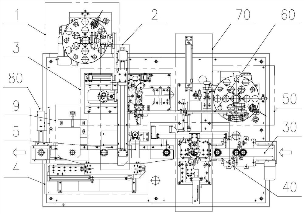 Full-automatic plane bearing sleeving and assembling height detection machine