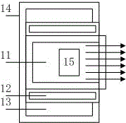 Array air blowing type pneumatic optical effect simulation device