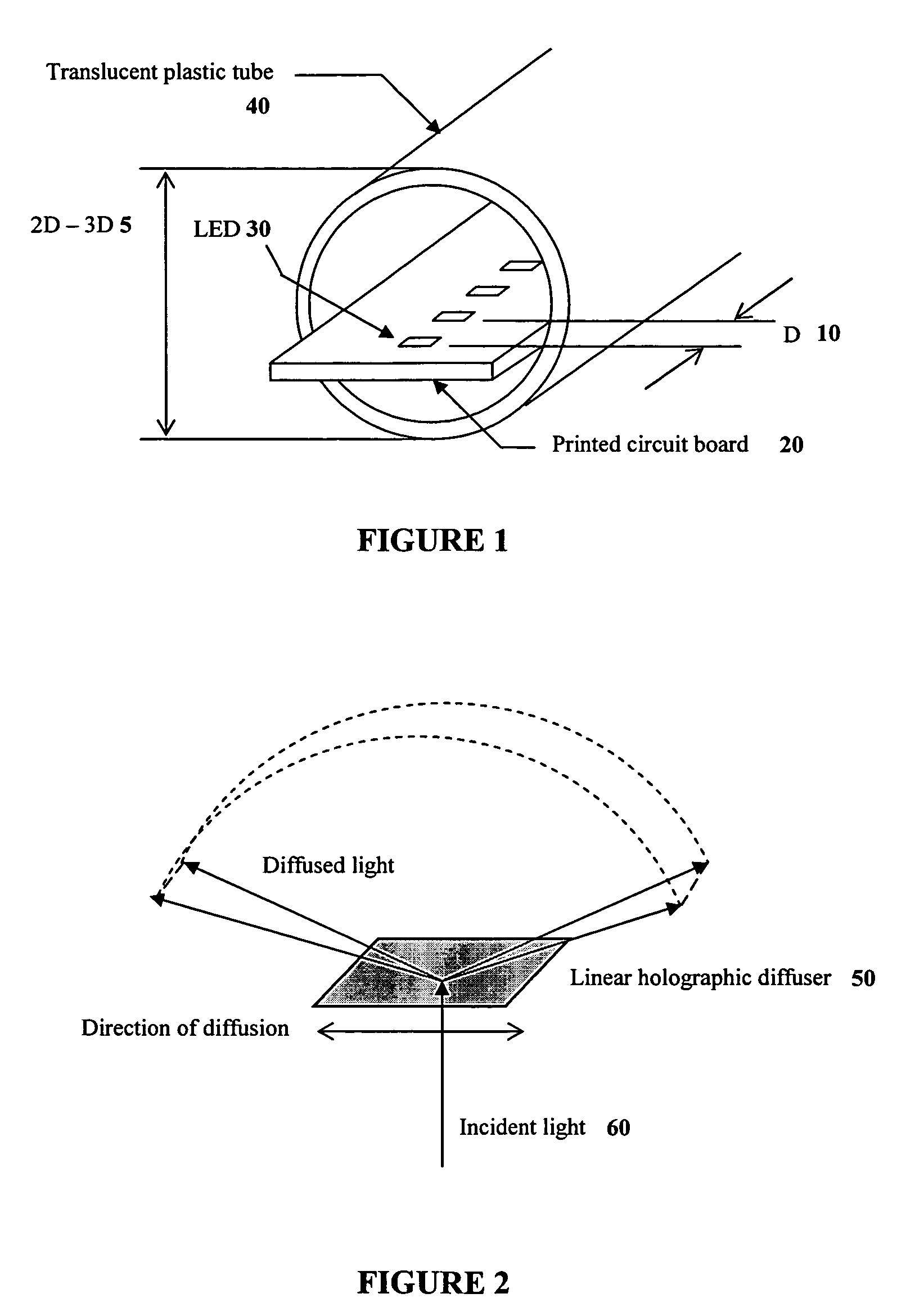 System and method for the diffusion of illumination produced by discrete light sources