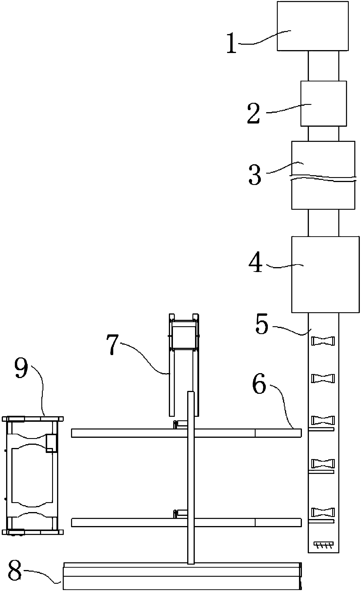 Steel pipe machining system with automatic coding function