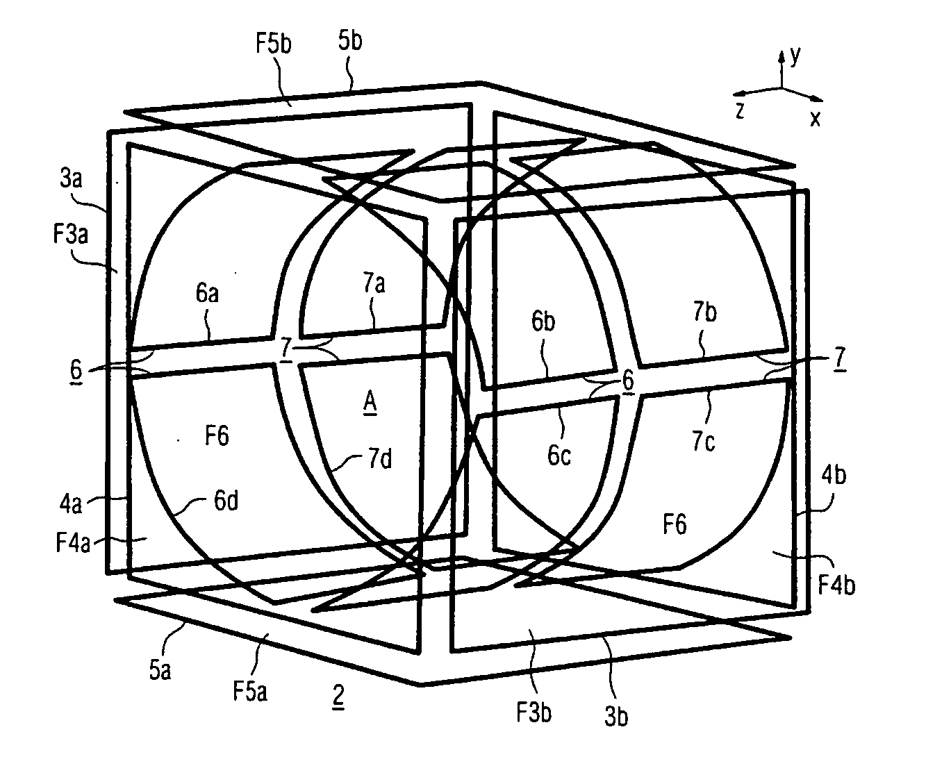 Magnet coil system for contactless movement of a magnetic body in a working space