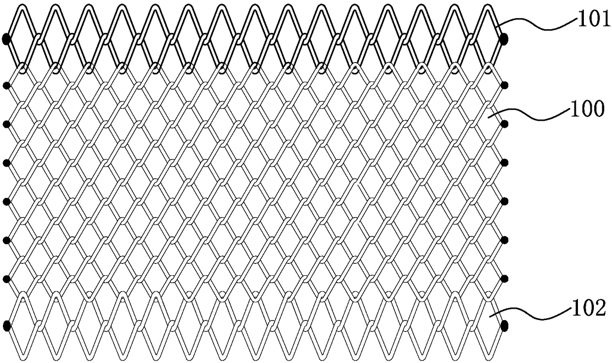 Metal decorative mesh structure