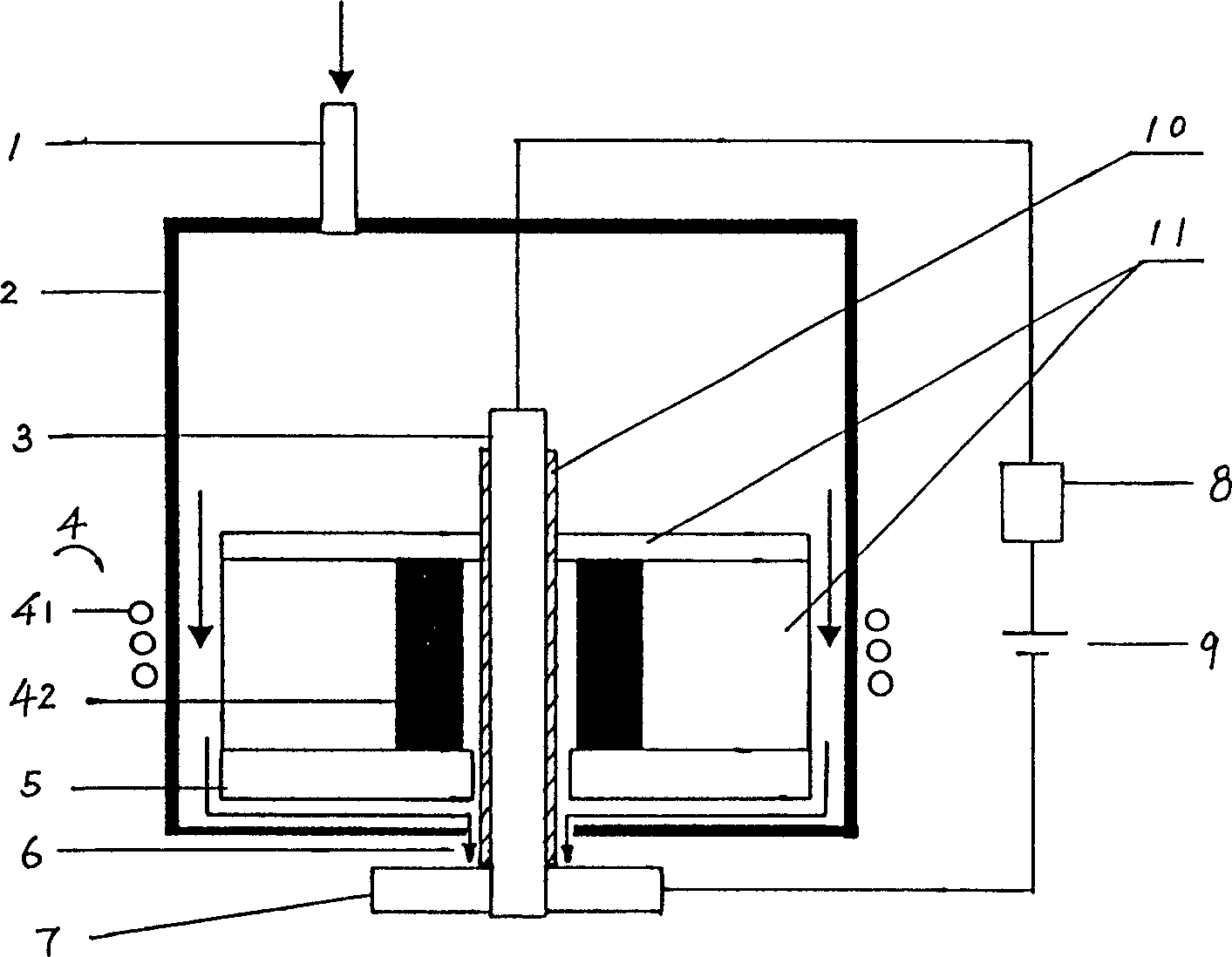 Monocrystal high temperature alloy electric field directional freeze apparatus